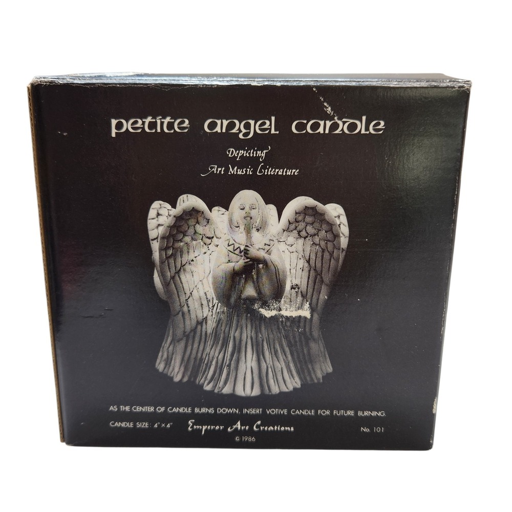 NOS Barry Francis 1985 Petite Angel Candle Depicting Studio Art Music Literature - Picture 2 of 9